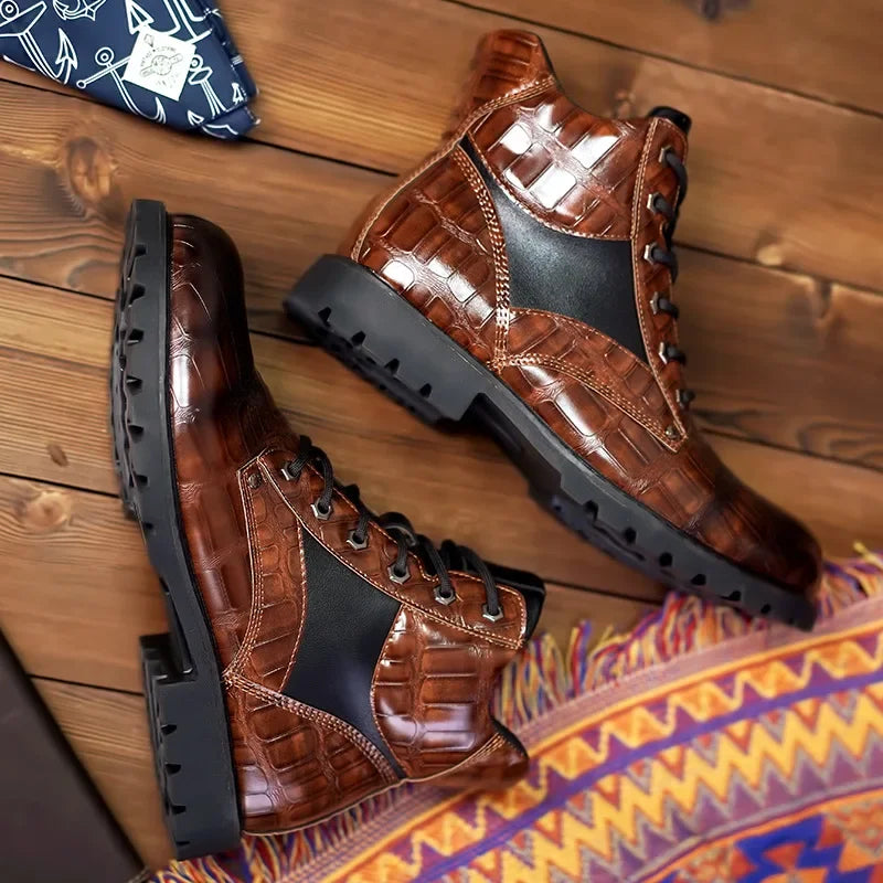 Ronan - Stiefel aus Krokodilleder
