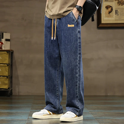 Gerade Jeans mit weitem Bein