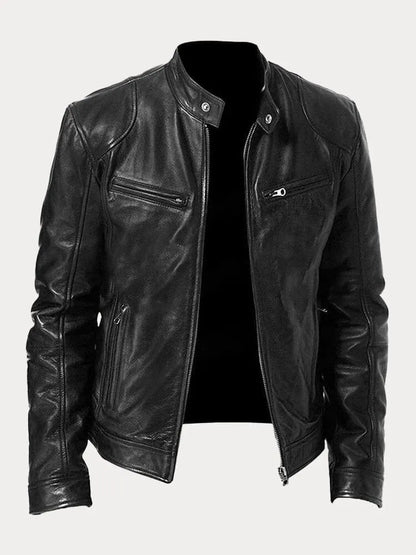Simon - Lässige Lederjacke Zeitloses Design und Komfort