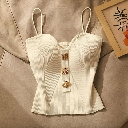 ALENA - GESTRICKTES CROP TOP