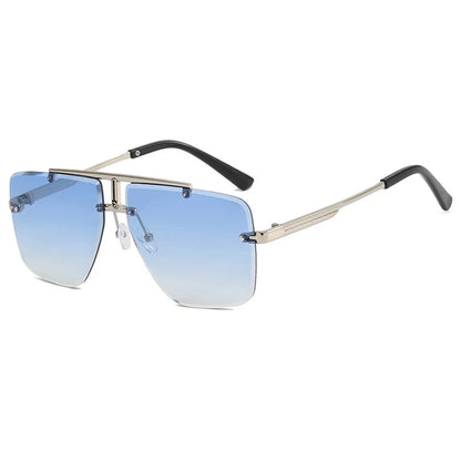 Rudy - Double Beam Rimless Square Sunglasses
