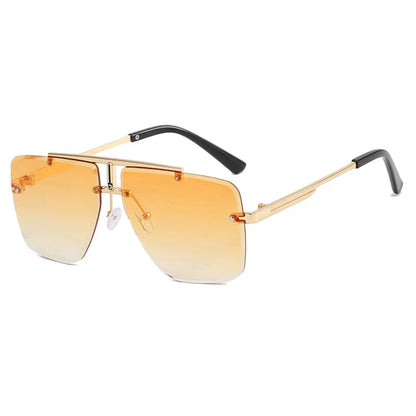 Rudy - Double Beam Rimless Square Sunglasses