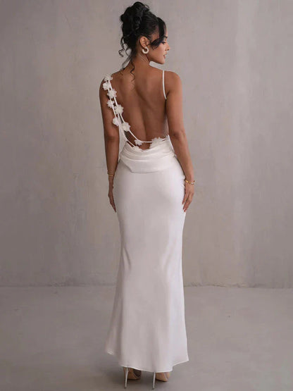 Cassiane - Kleid aus Satin mit Blumenmuster