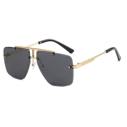 Rudy - Double Beam Rimless Square Sunglasses