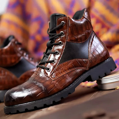 Ronan - Stiefel aus Krokodilleder
