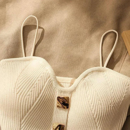 ALENA - GESTRICKTES CROP TOP