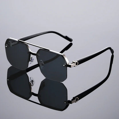 Jason – Übergroße halbrandlose Sonnenbrille