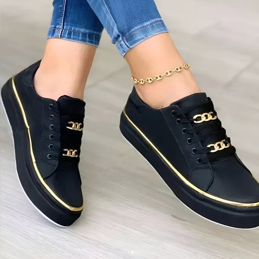 Aveline - Orthopädische Turnschuhe mit Kettenakzent