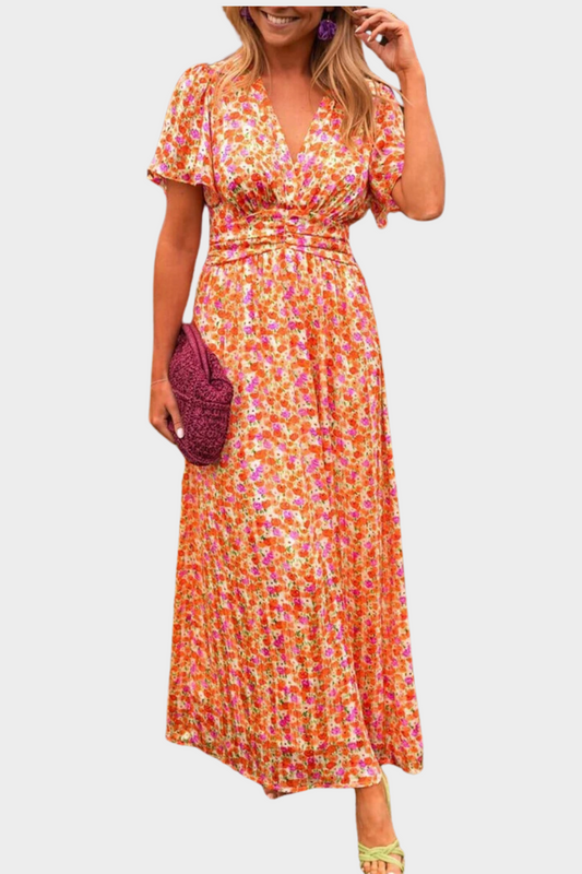 Sandra - Elegantes Maxikleid mit V-Ausschnitt