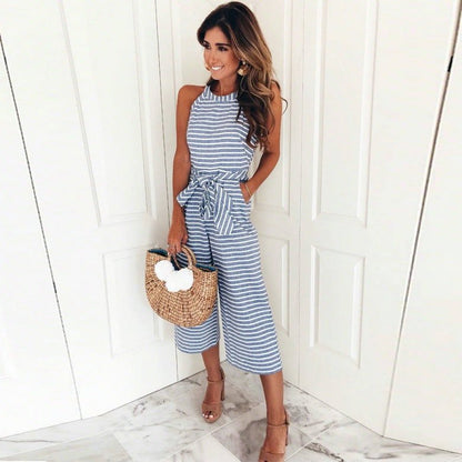 Veronika - Gestreifter Jumpsuit