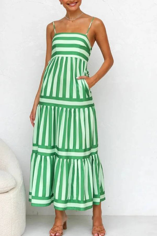 Candy Stripe Maxikleid