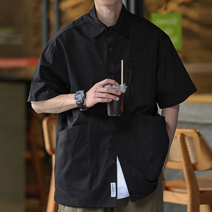 Sommer-Retro-Shirt mit kurzen Ärmeln