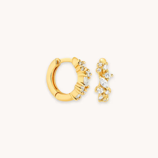 Kristall-Cluster Huggies | 18k Gold