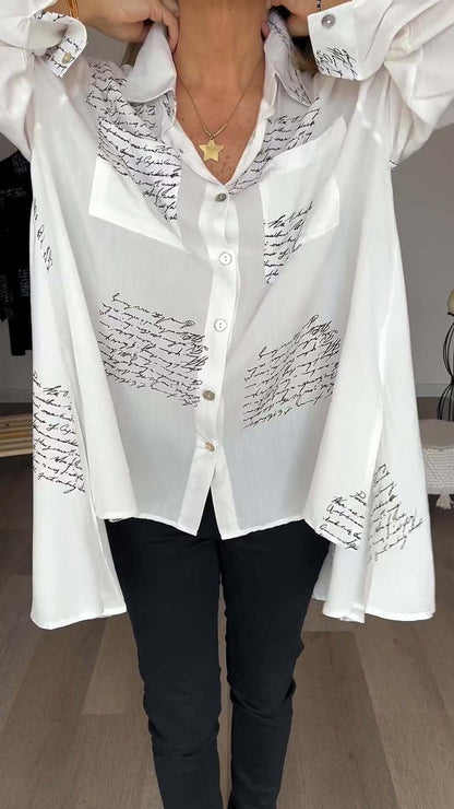 Leah - Handgeschriebenes Button-up-Hemd