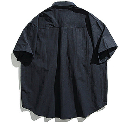 Retro Japanisch Locker Lässig Kurzärmliges Shirt