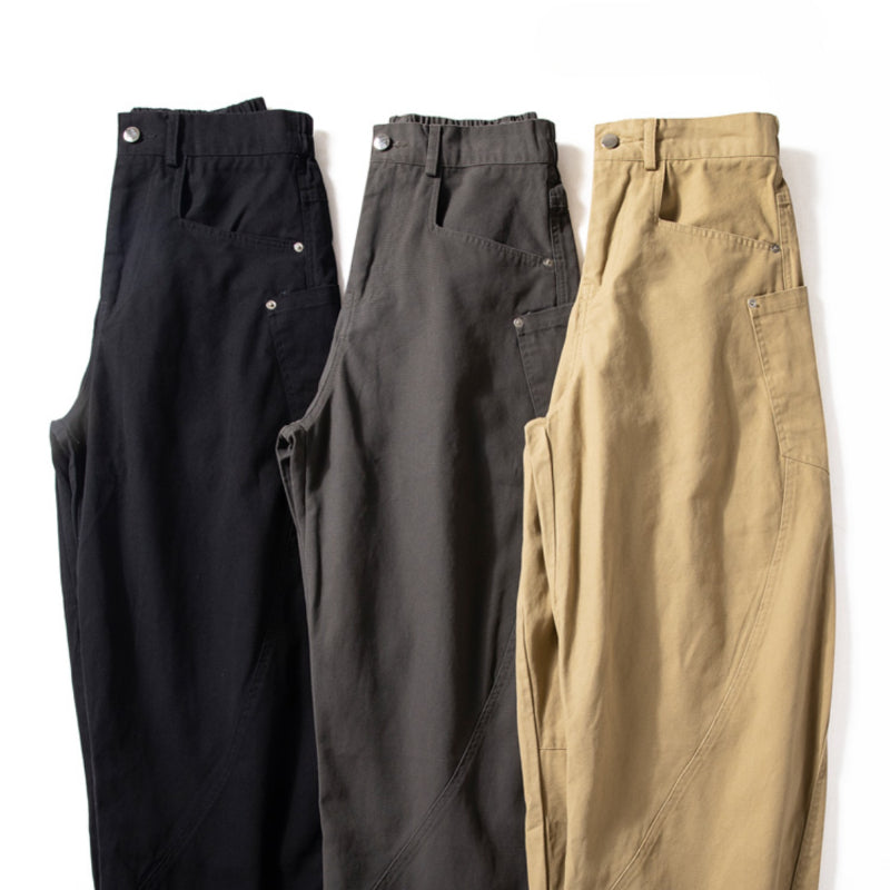 Machete Baumwollhose mit weitem Bein und lockerem Schnitt