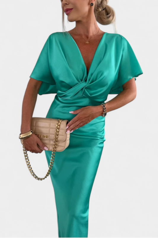 Emryn – Weiches Kleid mit gekreuztem Knoten
