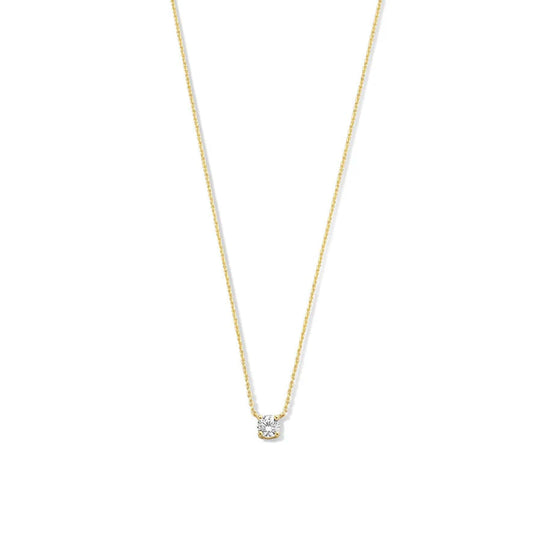 Cléa Moissanit Stein Halskette | Gold 14k