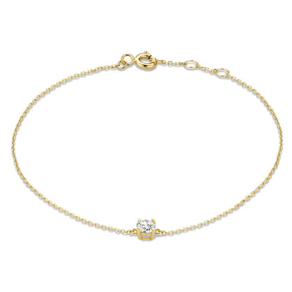 Cléa 14k Gold Moissanit-Stein-Armband