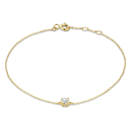 Cléa 14k Gold Moissanit-Stein-Armband