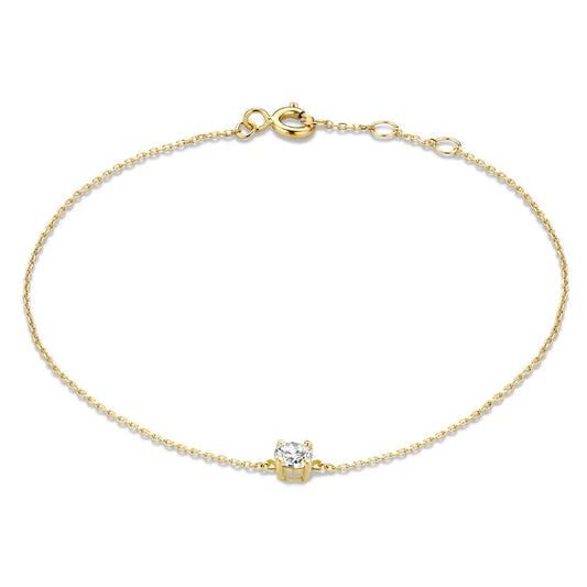 Cléa 14k Gold Moissanit-Stein-Armband