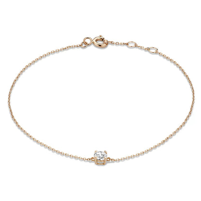 Cléa 14k Gold Moissanit-Stein-Armband