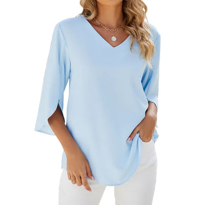 Karolin - Bluse mit V-Ausschnitt