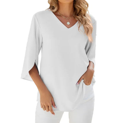 Karolin - Bluse mit V-Ausschnitt