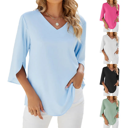 Karolin - Bluse mit V-Ausschnitt