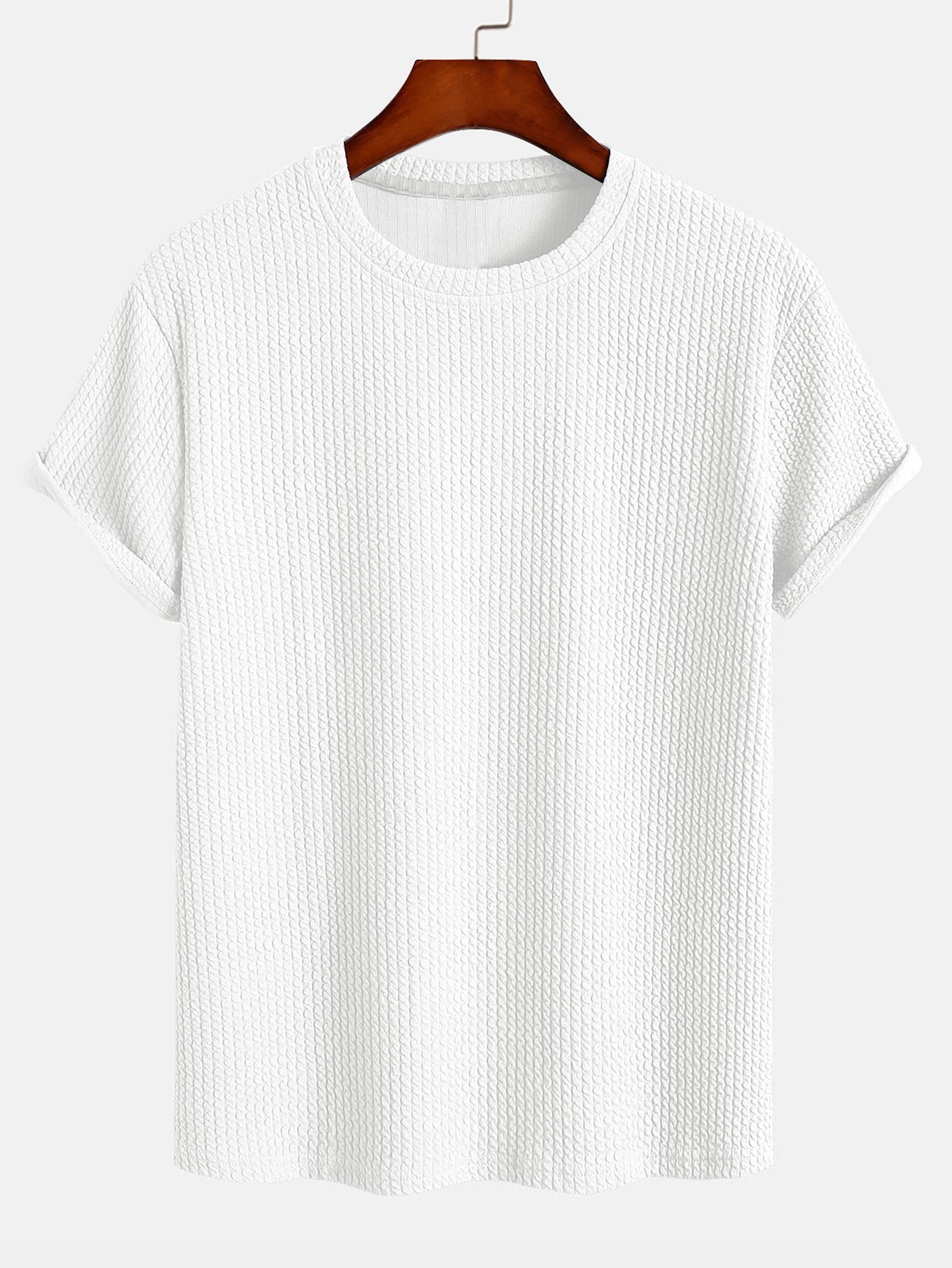 Muscle Fit geripptes T-Shirt