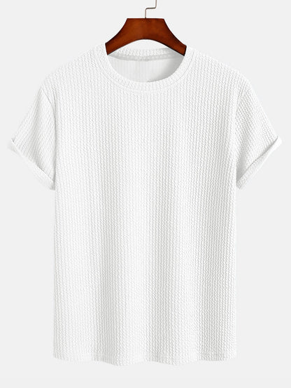 Muscle Fit geripptes T-Shirt