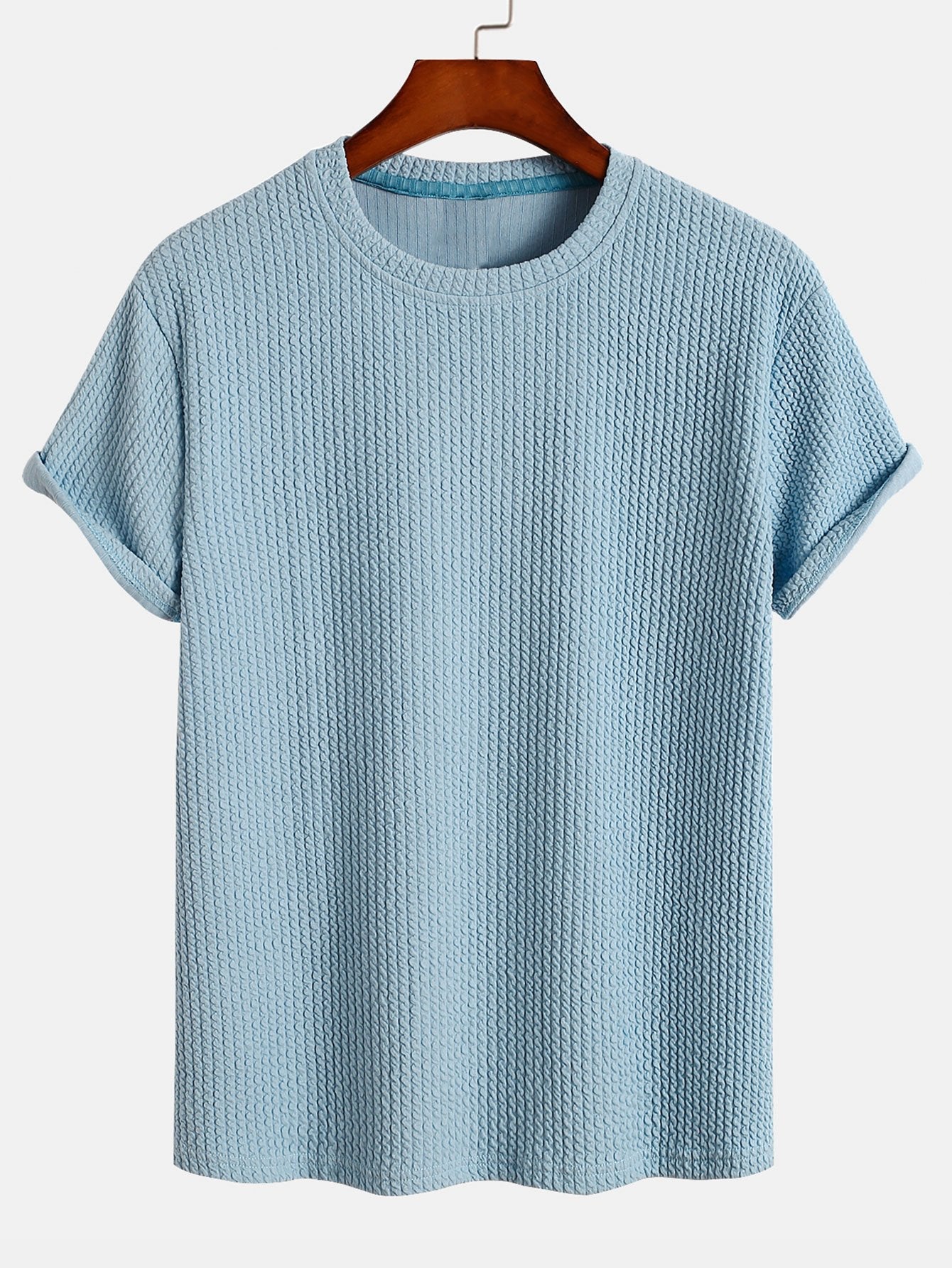 Muscle Fit geripptes T-Shirt