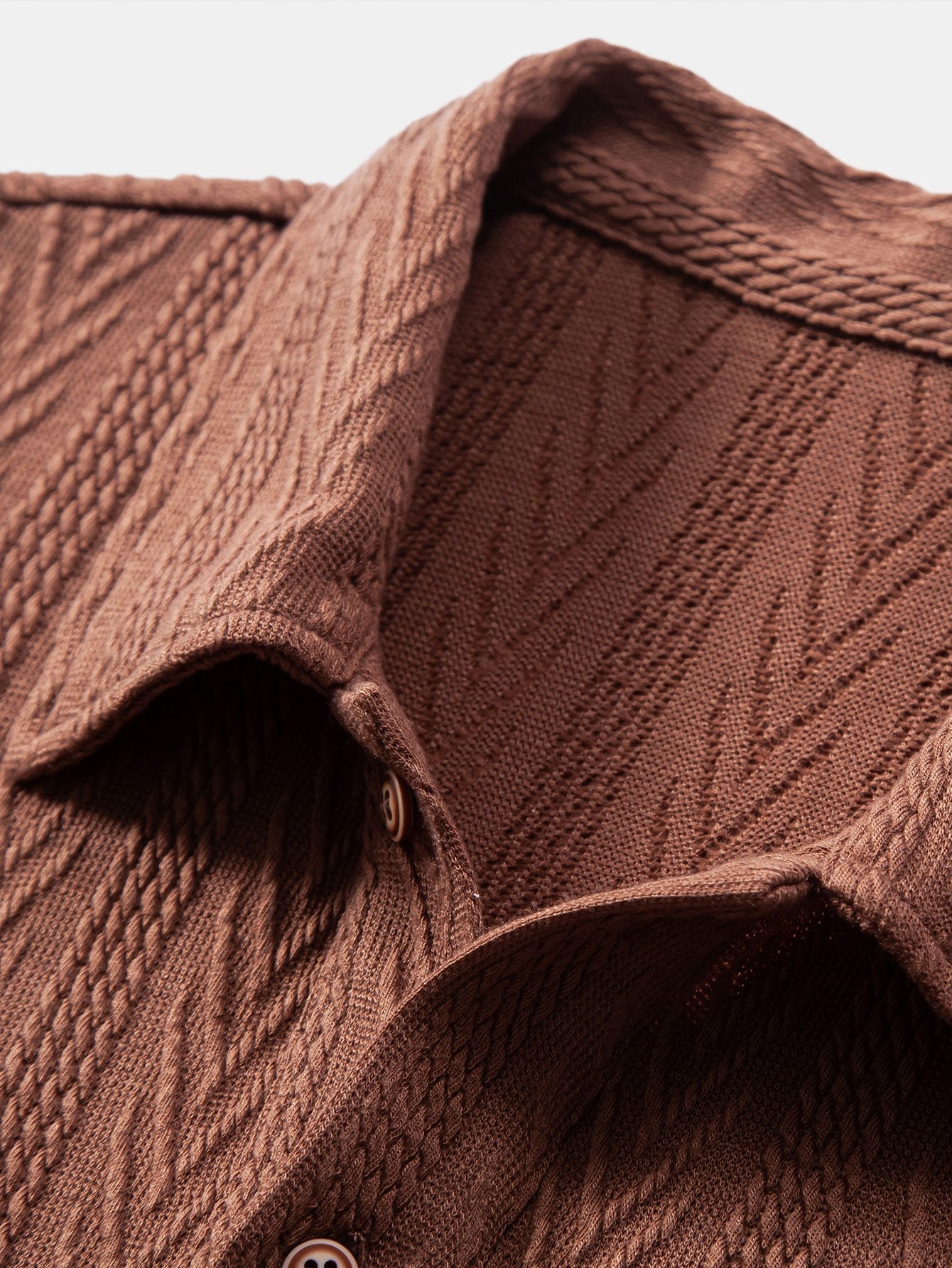 Gestricktes geometrisches Jacquard-Polohemd