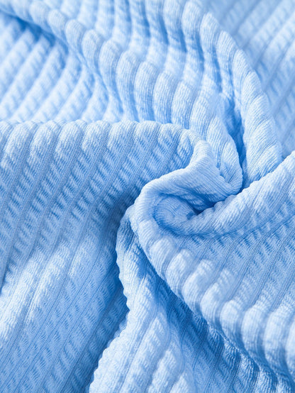 Muscle Fit geripptes Hemd mit Stehkragen