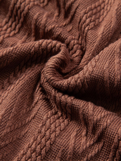 Gestricktes geometrisches Jacquard-Polohemd