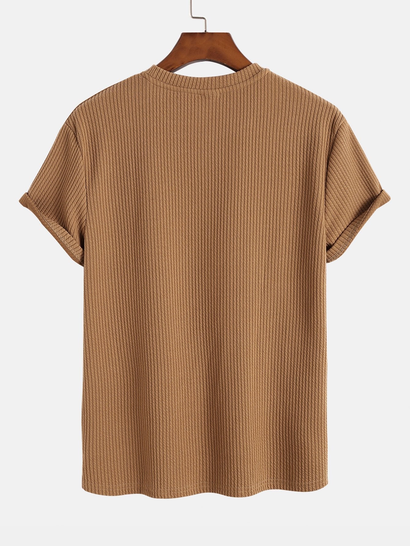 Muscle Fit geripptes T-Shirt