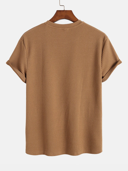 Muscle Fit geripptes T-Shirt