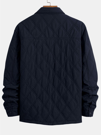 Gestepptes Overshirt mit Knöpfen