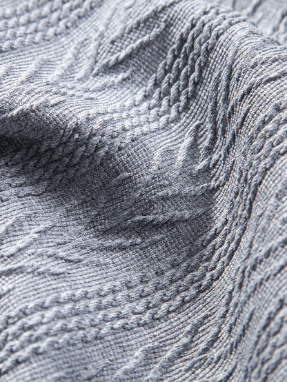 Gestricktes geometrisches Jacquard-Polohemd