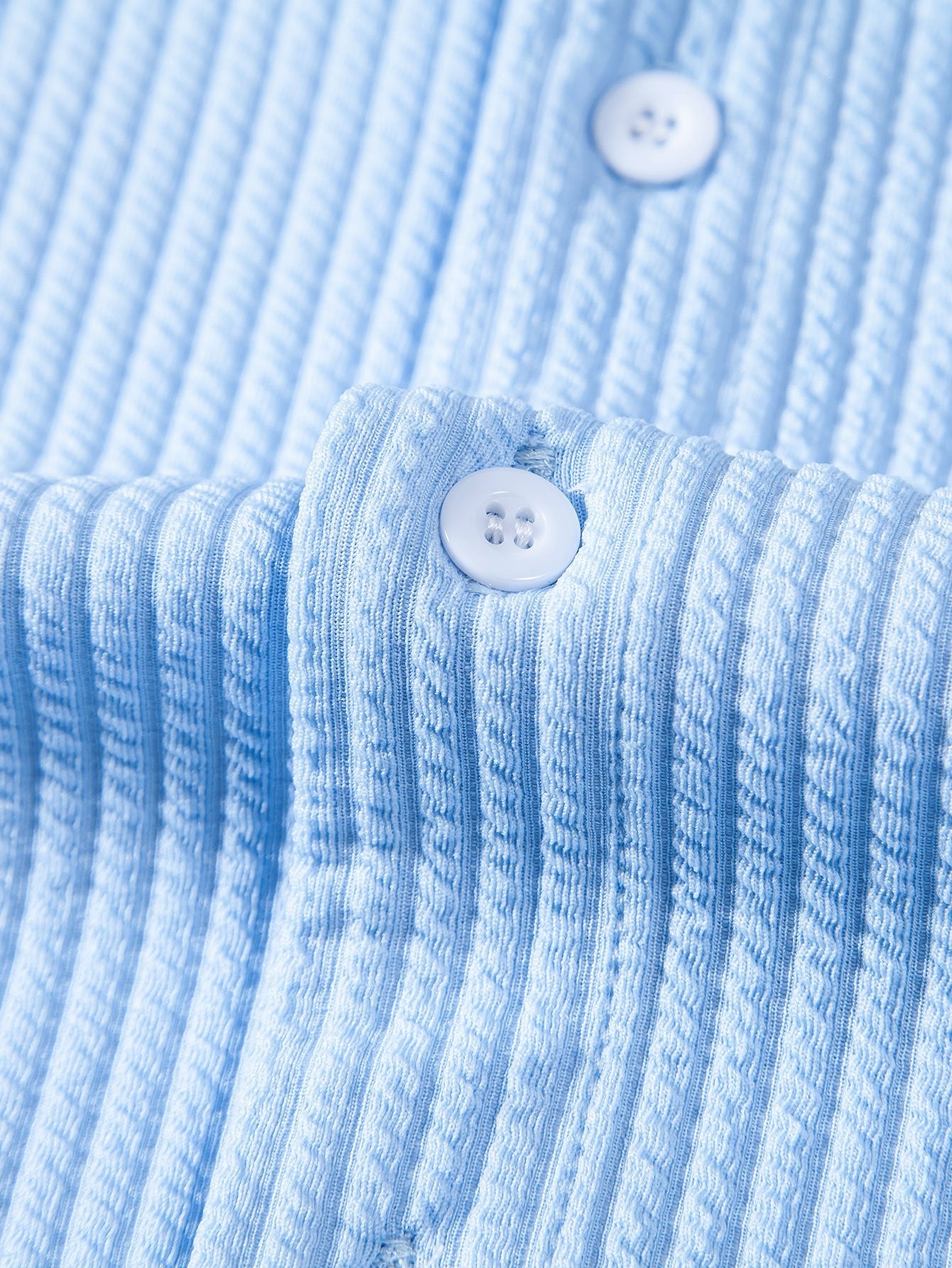 Muscle Fit geripptes Hemd mit Stehkragen