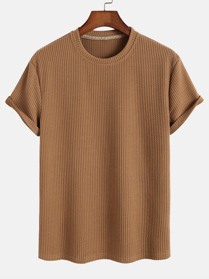 Muscle Fit geripptes T-Shirt