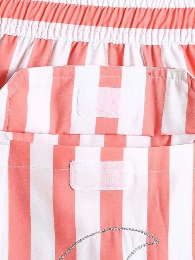 Gestreifte rote Badeshorts Monaco