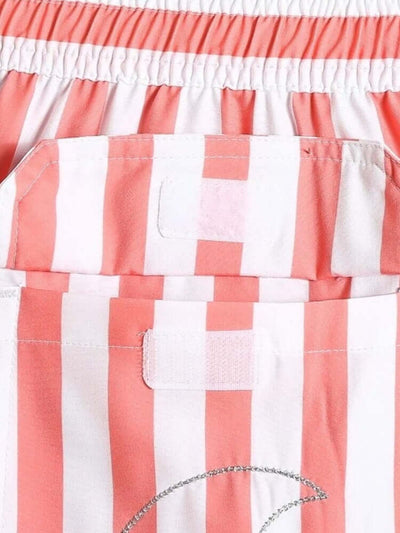 Gestreifte rote Badeshorts Monaco