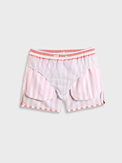 Gestreifte rote Badeshorts Monaco