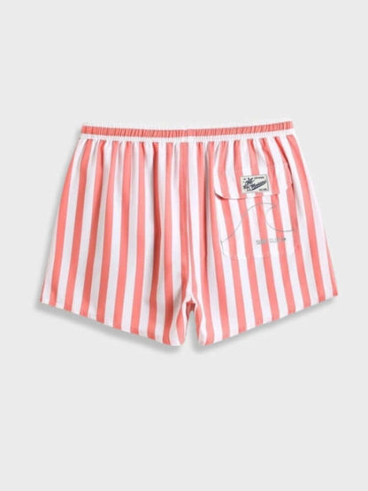 Gestreifte rote Badeshorts Monaco