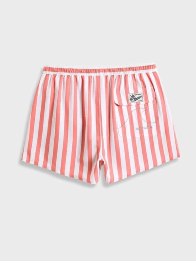 Gestreifte rote Badeshorts Monaco