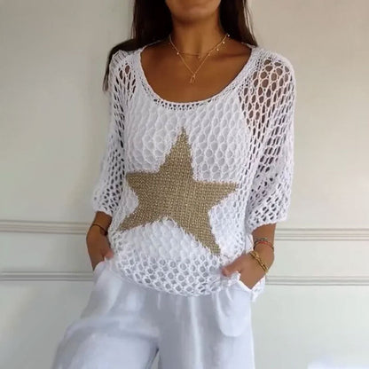 Marina - Modisches gestricktes Oberteil